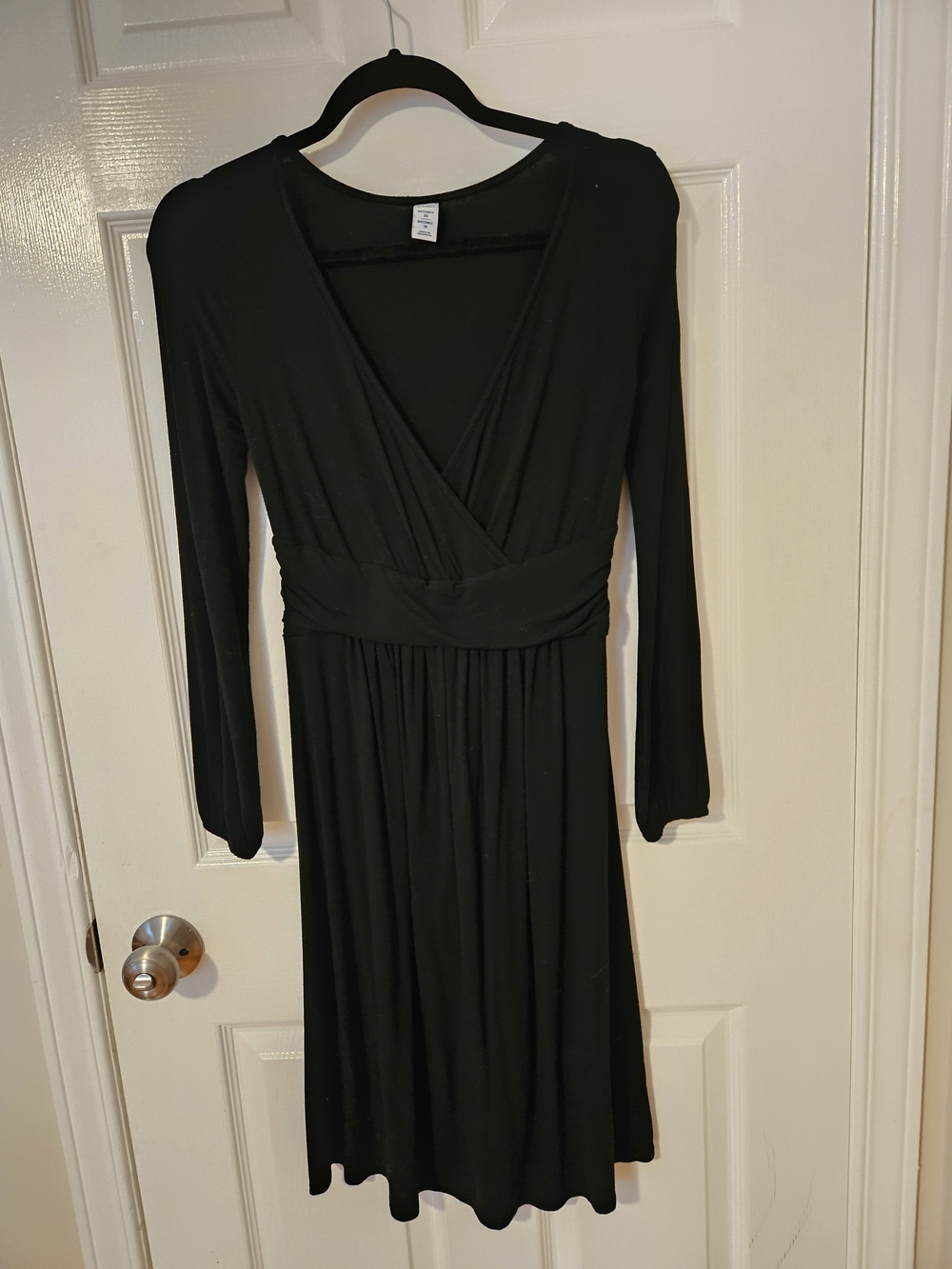Maternity Black Long Sleeve Empire Waist Dress XS